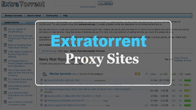 Working Extratorrents Proxy Sites Best Working Extratorrents Proxy Sites