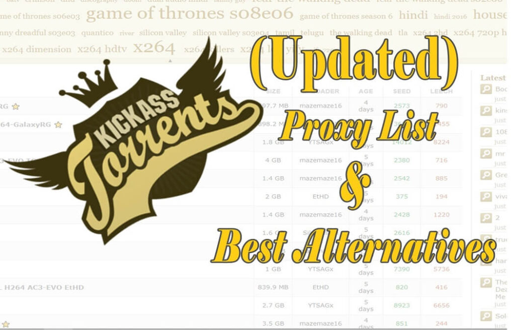 Kickass Proxy List (50+ Working Sites) to Unblock Kickass Torrents